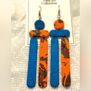 Handmade polymer clay earrings